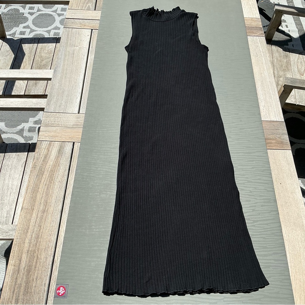 Rails Black Ribbed Maxi Tank Dress